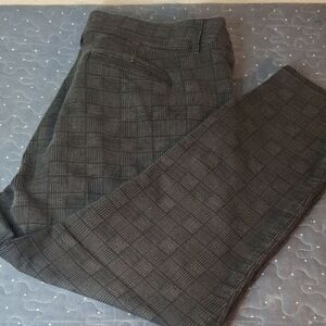 EVRI Women's Gray Plaid Ankle Pants size 18W